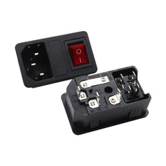 10 PCS AC-01 Three Pins Power Socket with Safety Switch Socket, 10 PCS AC-01 - HoMEdemic™ 