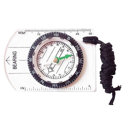 Professional Mini Compass Map Scale Ruler Multifunctional Equipment Outdoor Hiking Camping Survival, Mini - HoMEdemic™ 