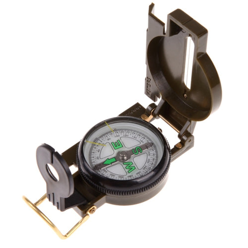 Portable Folding Army Green Lens Compass Multifunction Mini Camping Climbing Outdoor Tool, Army Green - HoMEdemic™ 