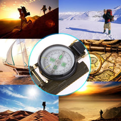 Portable Folding Army Green Lens Compass Multifunction Mini Camping Climbing Outdoor Tool, Army Green - HoMEdemic™ 