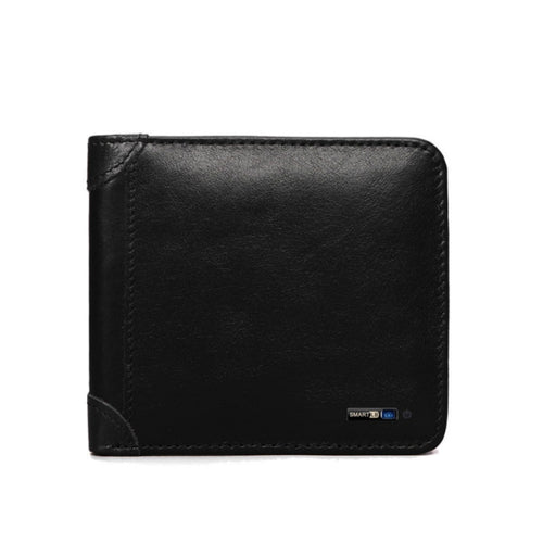 Men Leather Business Wallet Smart Anti-Lost Anti-Theft Wallet, Style:Smart(Black) - HoMEdemic™ 