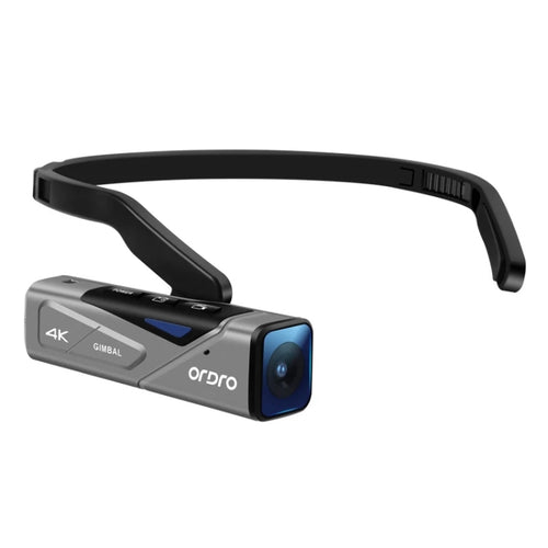 ORDRO EP7 4K Head-Mounted  Auto Focus Live Video Smart Sports Camera, Style:Without Remote Control(Silver Black) - HoMEdemic™ 