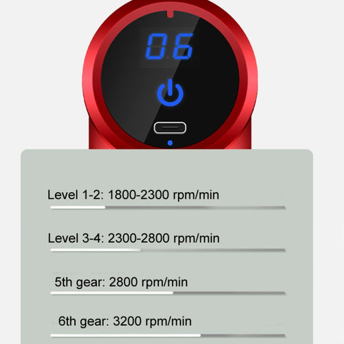 Fascia Gun Pocket Electric Shock Gun  Muscle Massage Gun, Specification: Classic Mini (Red) - HoMEdemic™ 