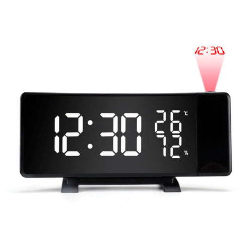 Three-color Projection Radio Alarm Clock USB Digital Alarm Clock Thermometer & Hygrometer - HoMEdemic™ 