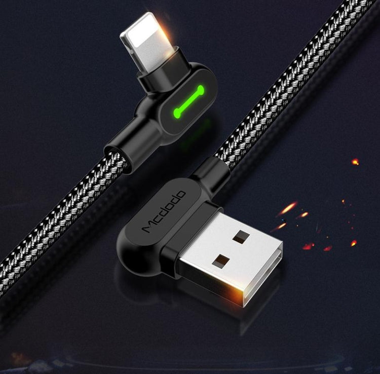 MCDODO 2A USB to 8 Pin Fast Charging Data Cable, Length:1.8m(Black) - HoMEdemic™ 