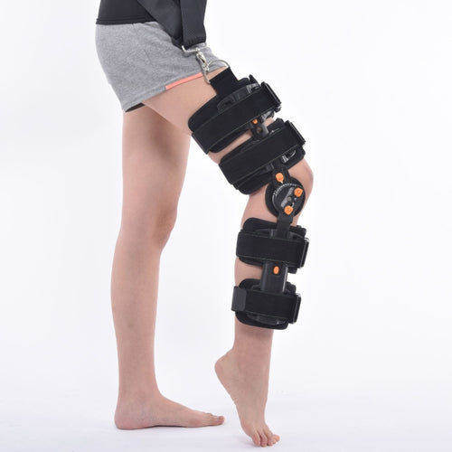 12-Hole Length Adjustable Adult Knee Bracket Leg Fixed Bracket ,Style: Hook And Loop Fastener, Specification: Including Strap - HoMEdemic™ 