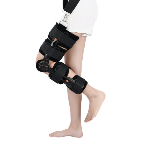 12-Hole Length Adjustable Adult Knee Bracket Leg Fixed Bracket ,Style: Hook And Loop Fastener, Specification: Including Strap - HoMEdemic™ 