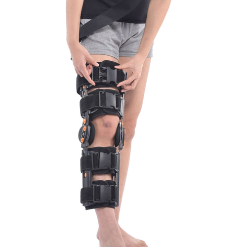 12-Hole Length Adjustable Adult Knee Bracket Leg Fixed Bracket ,Style: Buckle For Easy Wear, Specification: No strap - HoMEdemic™ 