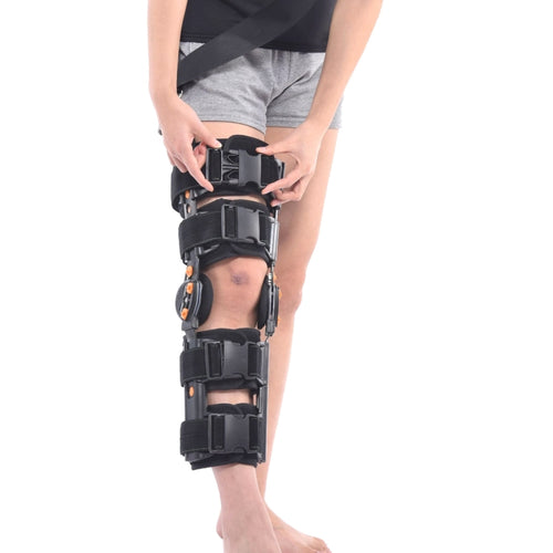 12-Hole Length Adjustable Adult Knee Bracket Leg Fixed Bracket ,Style: Buckle For Easy Wear, Specification: Including Strap - HoMEdemic™ 