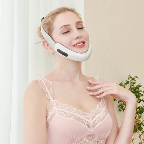 Micro-Current Lifting Firming Skin Rejuvenation Face-Lifting Instrument Relieving Double Chin Lines And wrinkle Facial Bandage(Angel White) - HoMEdemic™ 