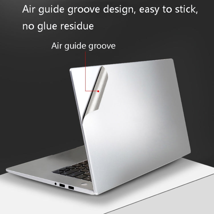 JRC 4 In 1 0.2mm Metal Texture Upper Cover Film + Bottom Cover Film + Full-Support Film + Touchpad Film Laptop Body Protective Film Sticker Set For Huawei Matebook D 14 inch (Gray) - HoMEdemic™ 