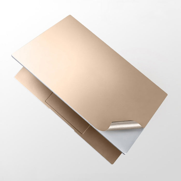 JRC 4 In 1 0.2mm Metal Texture Upper Cover Film + Bottom Cover Film + Full-Support Film + Touchpad Film Laptop Body Protective Film Sticker Set For Huawei Matebook D 14 inch (Champagne Gold) - HoMEdemic™ 
