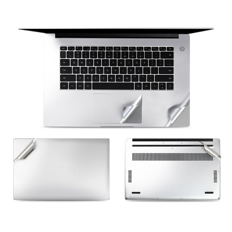 JRC 4 In 1 0.2mm Metal Texture Upper Cover Film + Bottom Cover Film + Full-Support Film + Touchpad Film Laptop Body Protective Film Sticker Set For Huawei MateBook D 15.6 inch (Silver) - HoMEdemic™ 