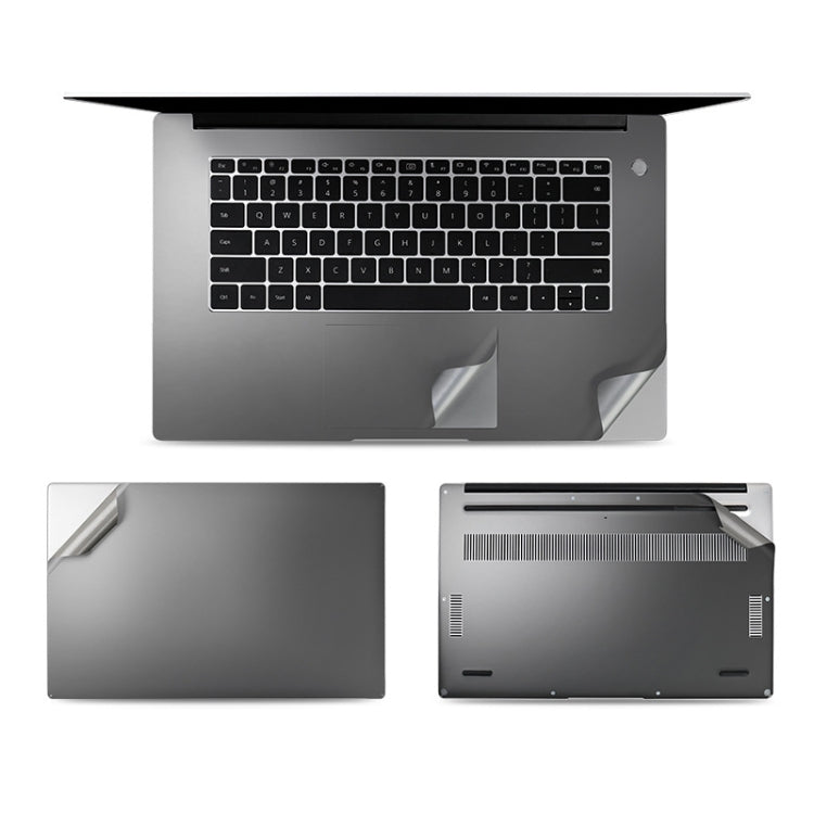JRC 4 In 1 0.2mm Metal Texture Upper Cover Film + Bottom Cover Film + Full-Support Film + Touchpad Film Laptop Body Protective Film Sticker Set For Huawei MateBook D 15.6 inch (Gray) - HoMEdemic™ 