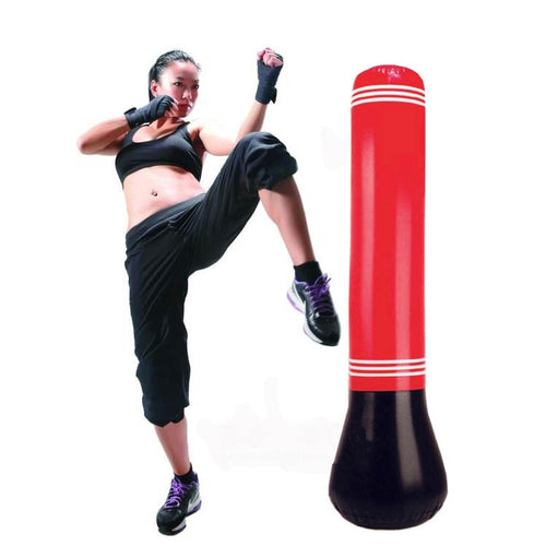 PVC Adult Children Inflatable Punching Bag Boxing Column Tumbler Punching Bag, Height: 1.5 - HoMEdemic™ 