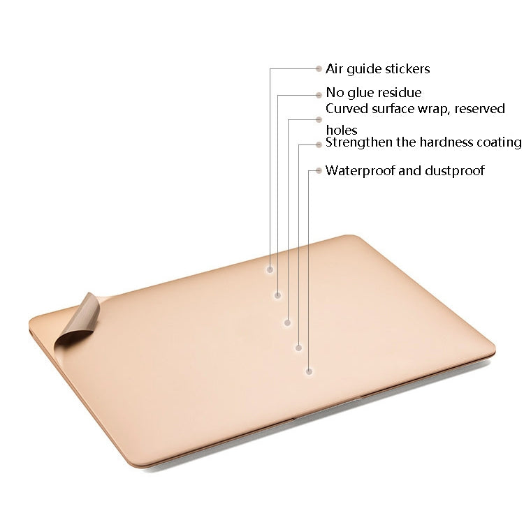 JRC Laptop Film Computer Top Shell Body Protection Sticker For MacBook Air 11.6 inch A1370 / A1465(Champagne Gold) - HoMEdemic™ 