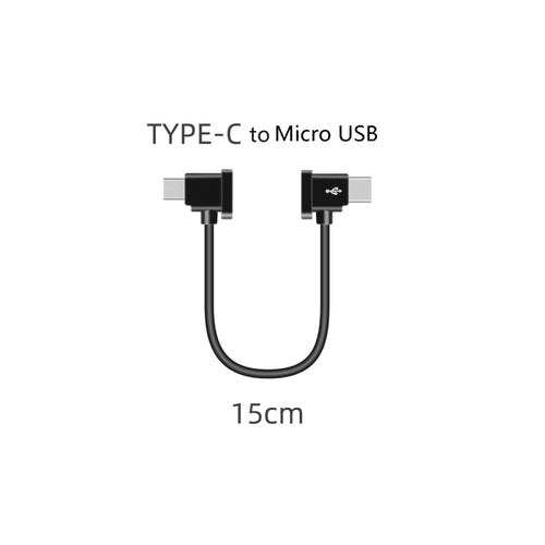 Sunnylife TY-X9304 Suitable For DJI Mavic Air 2S / DJI FPV Flight Glasses V2 / Mavic Mini2 / Osmo Pocket 2 Mobile Phone Tablet Cable 15cm Type-C to Micro USB  Cable - HoMEdemic™ 