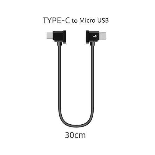 Sunnylife TY-X9304 Suitable For DJI Mavic Air 2S / DJI FPV Flight Glasses V2 / Mavic Mini2 / Osmo Pocket 2 Mobile Phone Tablet Cable 30cm Type-C to Micro USB Cable - HoMEdemic™ 