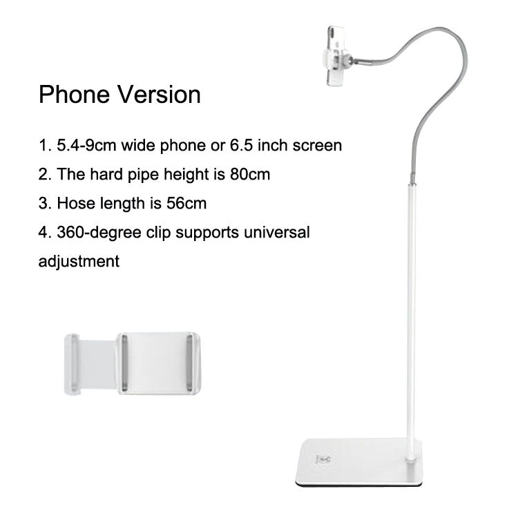 SSKY L6 Bedside Sofa Live Landing Phone Tablet Computer Bracket, Style: Phone Version (White) - HoMEdemic™ 