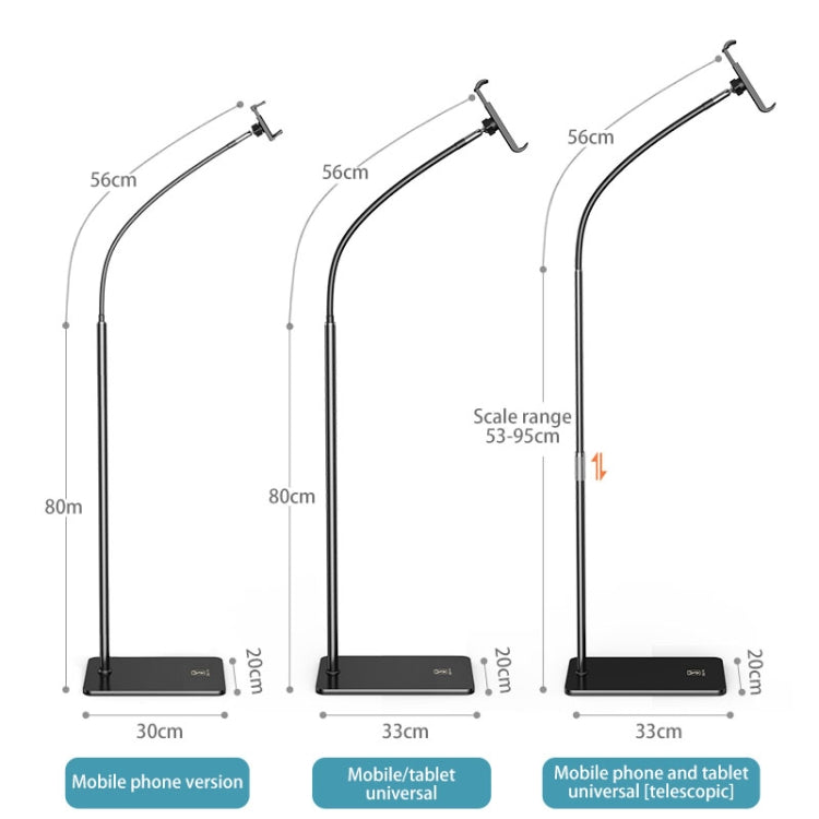 SSKY L6 Bedside Sofa Live Landing Phone Tablet Computer Bracket, Style: Base Heavy Version (Black) - HoMEdemic™ 