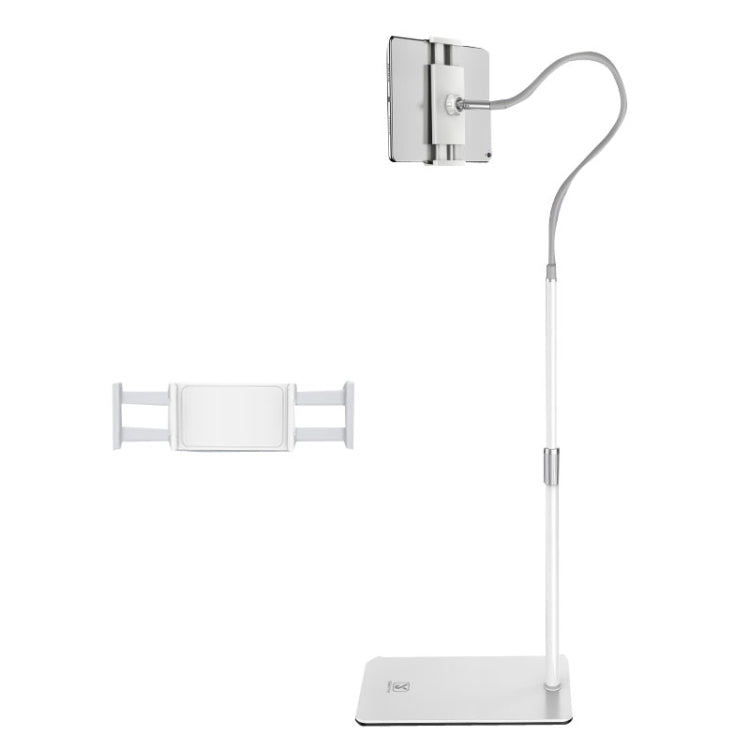 SSKY L6 Bedside Sofa Live Landing Phone Tablet Computer Bracket, Style: Base Heavy Telescopic Version (White) - HoMEdemic™ 