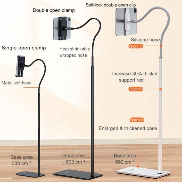 SSKY L6 Bedside Sofa Live Landing Phone Tablet Computer Bracket, Style: Base Heavy Telescopic Version (White) - HoMEdemic™ 