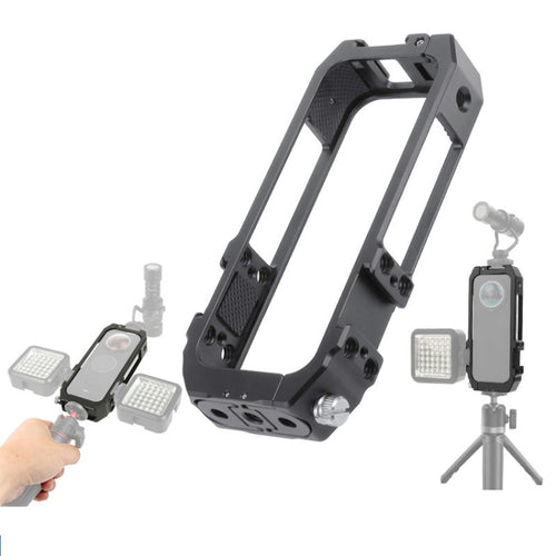 KF42730 For Insta360 One X-2 Metal Camera Vertical Cage Protection Frame with Cold Shoe - HoMEdemic™ 