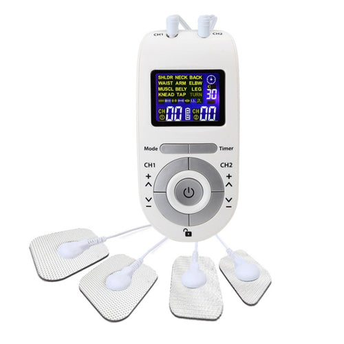 100B 12-mode Digital Meridian Physiotherapy Instrument Electronic Acupoint Pulse Acupuncture Massager, Specification: Battery Type(White) - HoMEdemic™ 