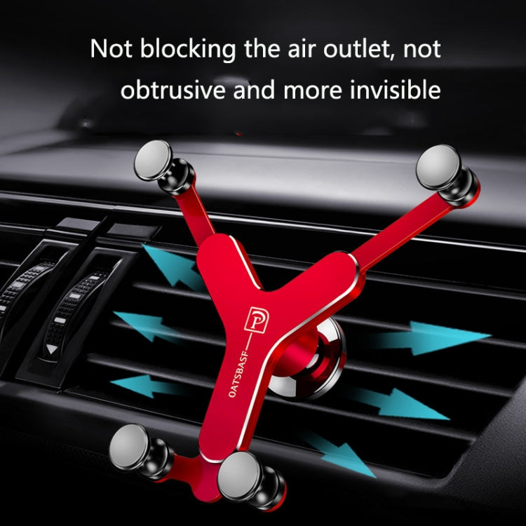 OATSBASF Car Air Outlet Gravity Mobile Phone Holder Snap-On Metal Bracket(Black) - HoMEdemic™ 