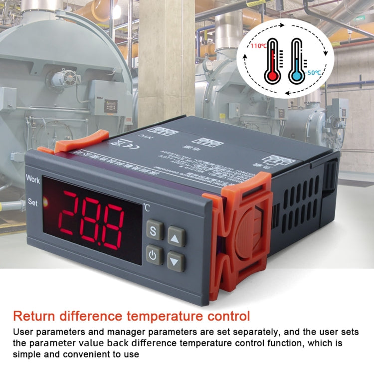 MH-1210W Digital LCD Temperature Controller Thermocouple Thermostat Regulator with Sensor Termometer, Temperature Range: -50 to 110 Degrees Celsius, MH-1210W - HoMEdemic™ 
