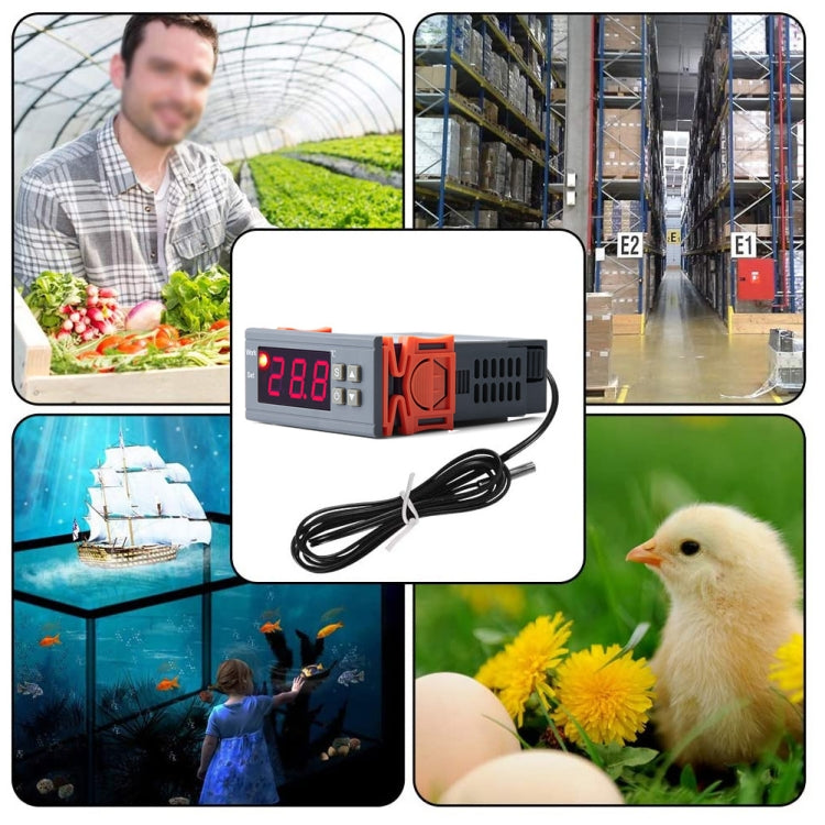 MH-1210W Digital LCD Temperature Controller Thermocouple Thermostat Regulator with Sensor Termometer, Temperature Range: -50 to 110 Degrees Celsius, MH-1210W - HoMEdemic™ 