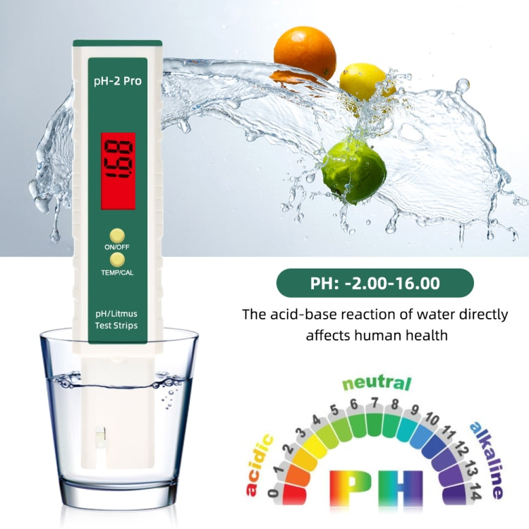 PH-2 Pro Litmus Tester Litmus Test Paper Color Change PH Meter Water Quality Meter - HoMEdemic™ 