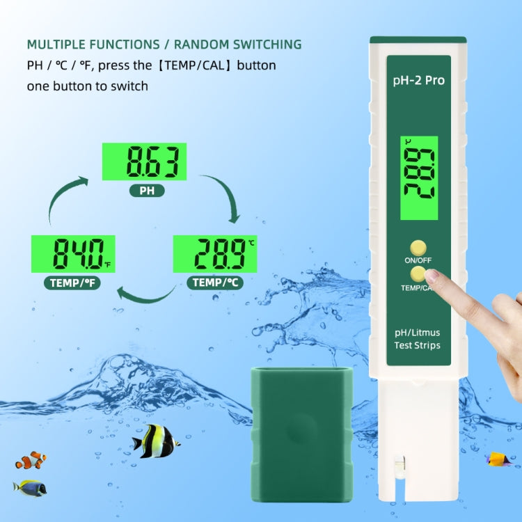 PH-2 Pro Litmus Tester Litmus Test Paper Color Change PH Meter Water Quality Meter - HoMEdemic™ 