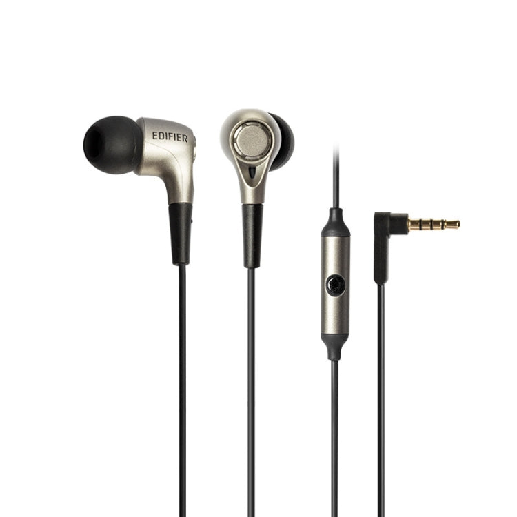 Edifier H230P In-Ear Subwoofer 3.5mm Wire-Controlled Sports Earphone With Microphone, Cable Length:1.3m(Black) - HoMEdemic™ 