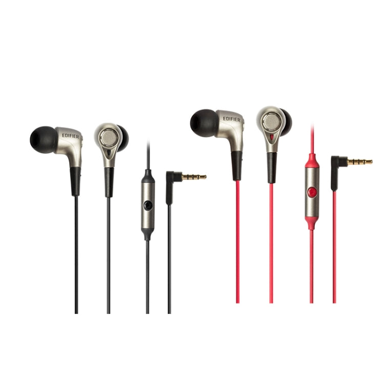 Edifier H230P In-Ear Subwoofer 3.5mm Wire-Controlled Sports Earphone With Microphone, Cable Length:1.3m(Black) - HoMEdemic™ 