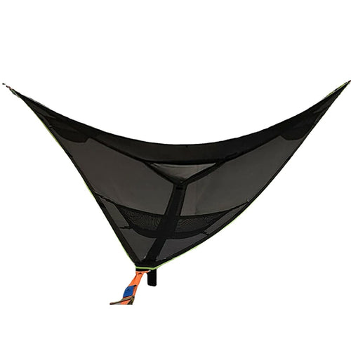 2.8m Family Outdoor Portable Aerial Tent Multi-person Camping Triangle Hammock(Black) - HoMEdemic™ 