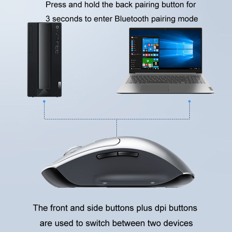 Lenovo ThinkBook Bluetooth Wireless Dual Mode Interactive Design Mouse(Creator) - HoMEdemic™ 