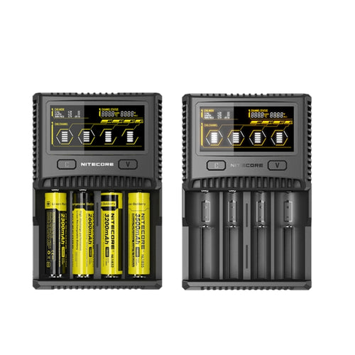 NITECORE 4-Slot Smart LCD Fast Charger, Model: SC4(UK Plug) - HoMEdemic™ 