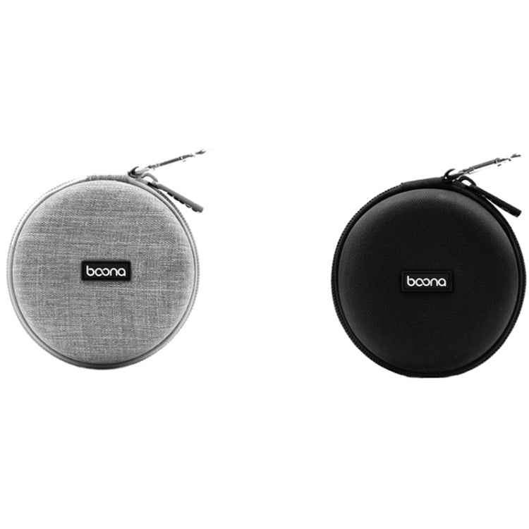 Baona BN-F009 Oxford EVA Storage Bag Box with Carabiner for Headphone / Earphone & Data Cable(Gray) - HoMEdemic™ 