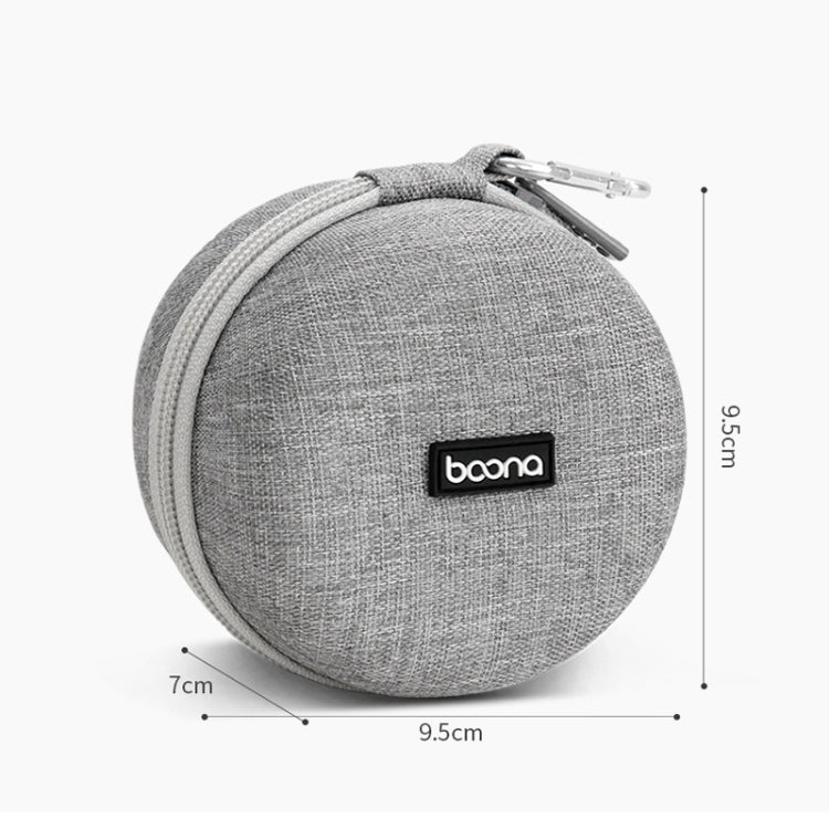 Baona BN-F009 Oxford EVA Storage Bag Box with Carabiner for Headphone / Earphone & Data Cable(Gray) - HoMEdemic™ 