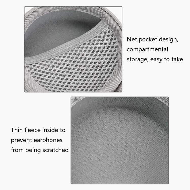 Baona BN-F009 Oxford EVA Storage Bag Box with Carabiner for Headphone / Earphone & Data Cable(Gray) - HoMEdemic™ 