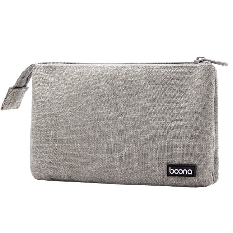 Baona BN-E002 Dual-layer Digital Storage Bag Data Cable Travel Organizing Bag(Grey) - HoMEdemic™ 