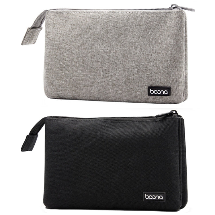 Baona BN-E002 Dual-layer Digital Storage Bag Data Cable Travel Organizing Bag(Black) - HoMEdemic™ 