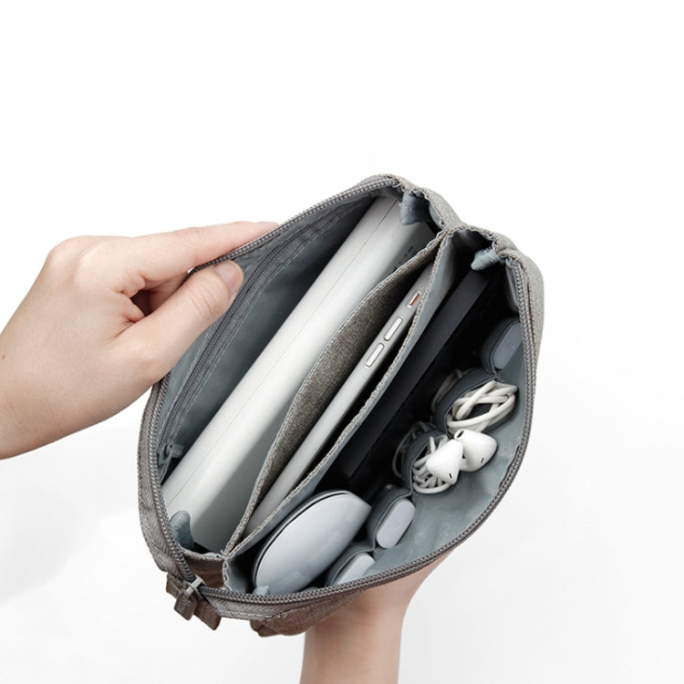 Baona BN-E002 Dual-layer Digital Storage Bag Data Cable Travel Organizing Bag(Grey) - HoMEdemic™ 