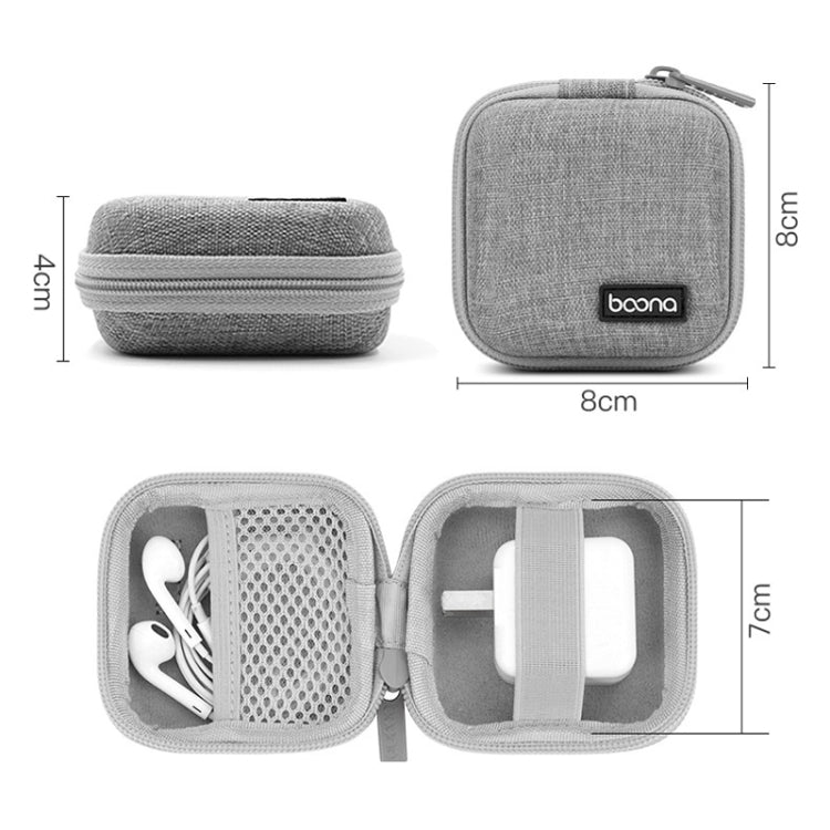 2 PCS Baona BN-F001 Headset Oxford EVA Storage Box Data Cable Charger Organizing Box(Gray) - HoMEdemic™ 
