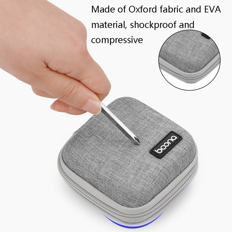 2 PCS Baona BN-F001 Headset Oxford EVA Storage Box Data Cable Charger Organizing Box(Gray) - HoMEdemic™ 