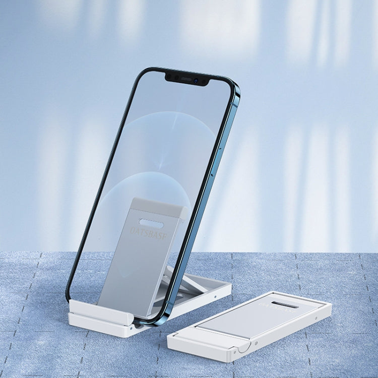 Oatsbasf 03637 Aluminum Alloy Mobile Phone Bracket Desktop Folding Portable Metal Rack(White) - HoMEdemic™ 