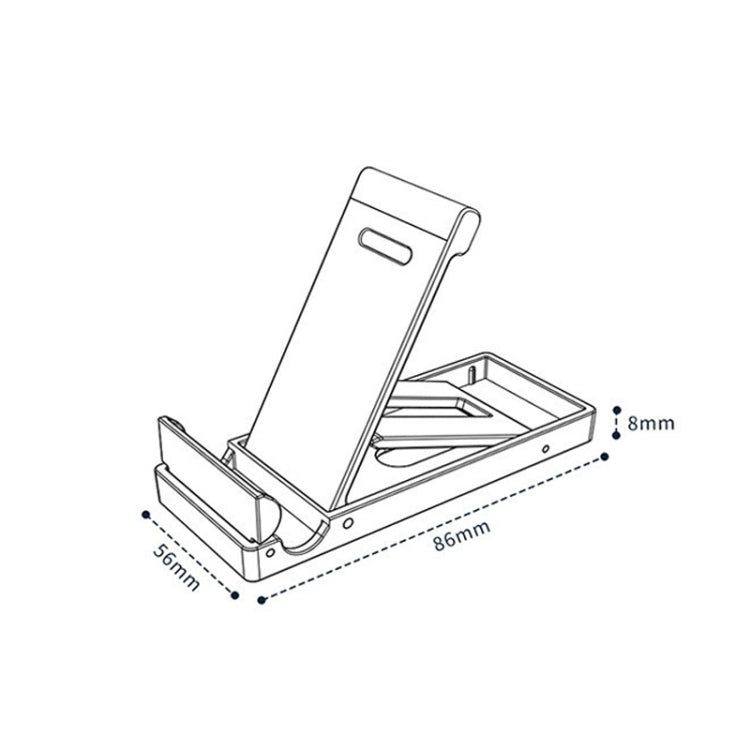 Oatsbasf 03637 Aluminum Alloy Mobile Phone Bracket Desktop Folding Portable Metal Rack(White) - HoMEdemic™ 