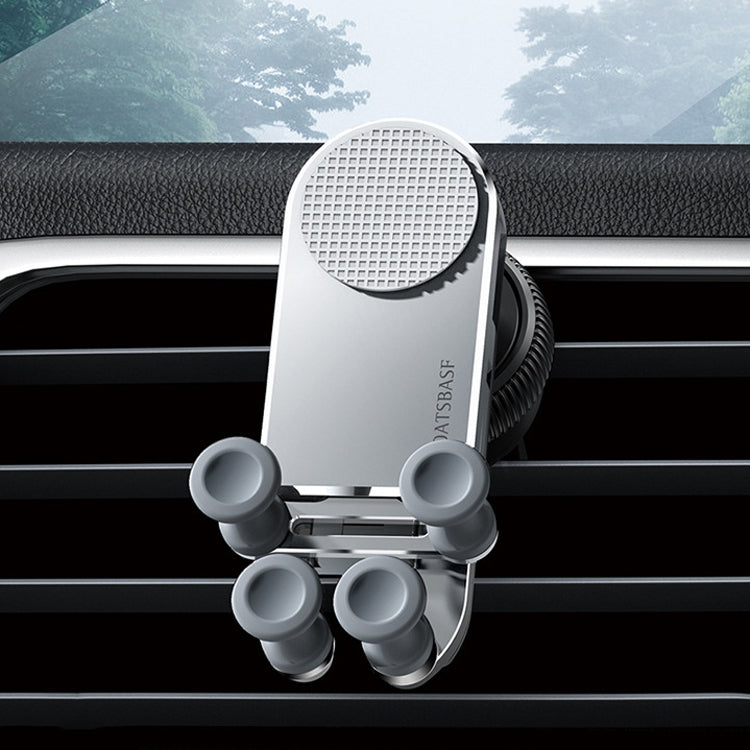 Oatsbasf Car Gravity Metal Bracket Scalable and Stable Mobile Phone Bracket Folding Screen Mobile Phone Exclusive Car Bracket(Outlet Silver) - HoMEdemic™ 