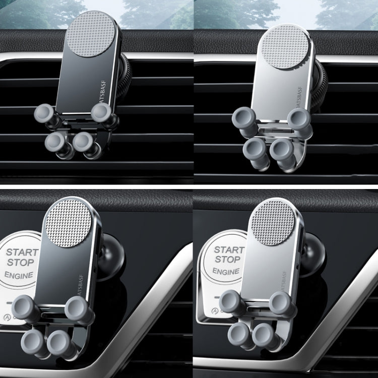 Oatsbasf Car Gravity Metal Bracket Scalable and Stable Mobile Phone Bracket Folding Screen Mobile Phone Exclusive Car Bracket(Outlet Silver) - HoMEdemic™ 